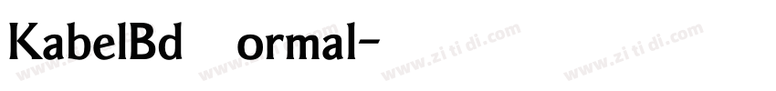 KabelBd Normal字体转换
